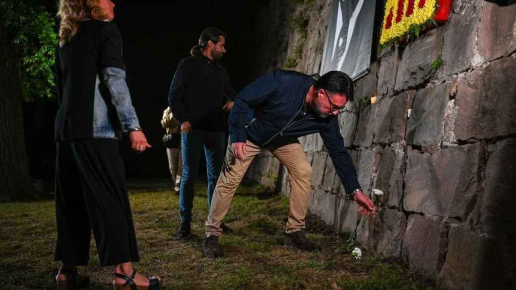 Joan Josep Nuet en la ofrenda a Lluís Companys