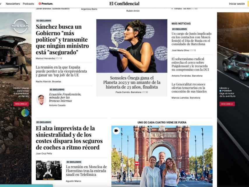 Portada de 'El Confidencial' de 16 de octubre de 2023