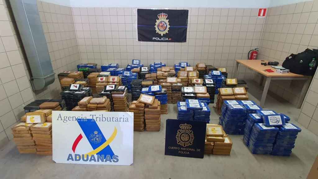 Alijo de cocaína incautada por la Policía Nacional durante otro operativo en el Puerto de Barcelona