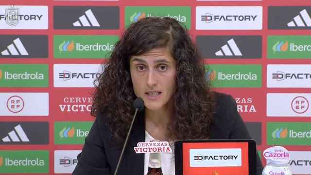Montse Tomé, durante una rueda de prensa con la selección española