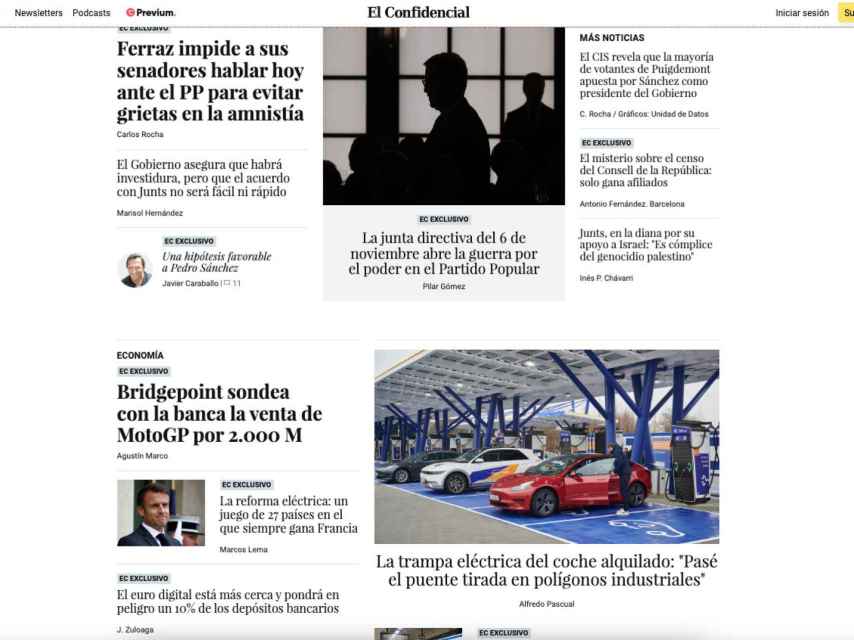 Portada de 'El Confidencial' de 19 de octubre de 2023