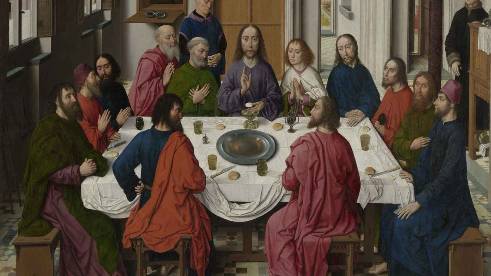 'Last Supper Triptych; Dietric Bouts, 1464-1468, M Leuven/ Saint Peter's Church, photo: artinflanders.be, DOMINIQUE PROVOST