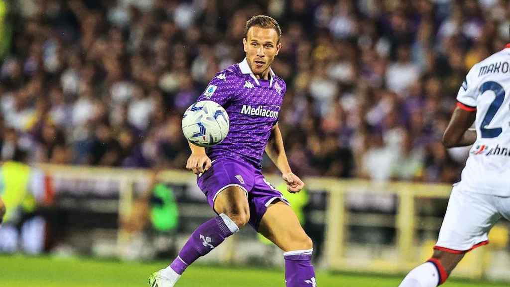 Arthur Melo, en un partido de la Fiorentina