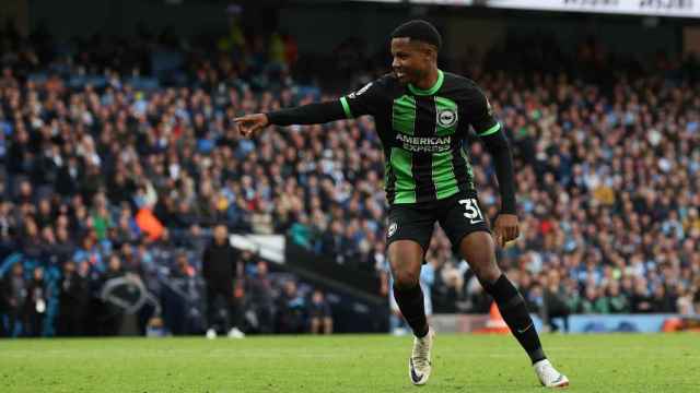 Ansu Fati celebra su gol al Manchester City