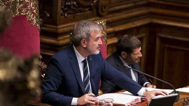 El alcalde de Barcelona, Jaume Collboni, en el pleno de septiembre