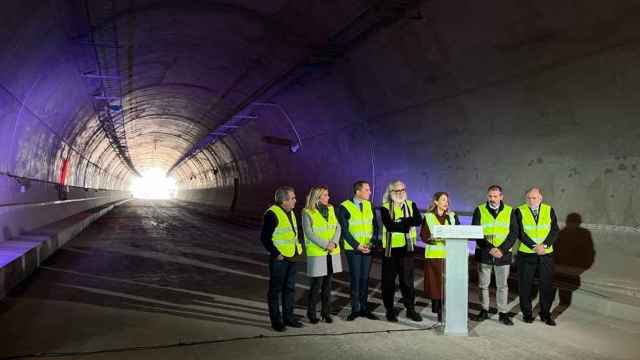 Visita de la ministra de Transportes, Raquel Sánchez, a las obras del túnel de Lilla
