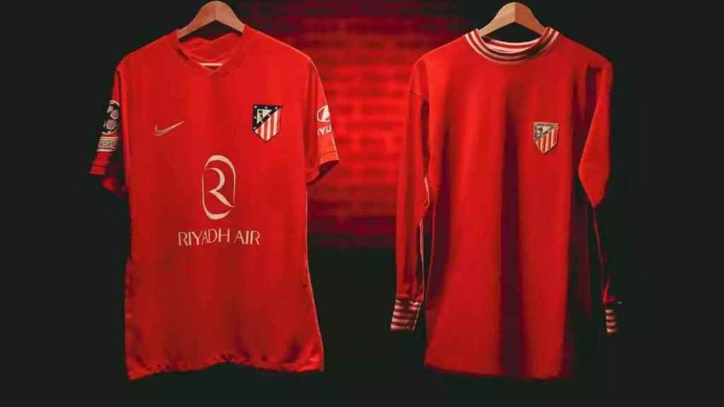 Camiseta que lucirá el Atlético en Glasgow