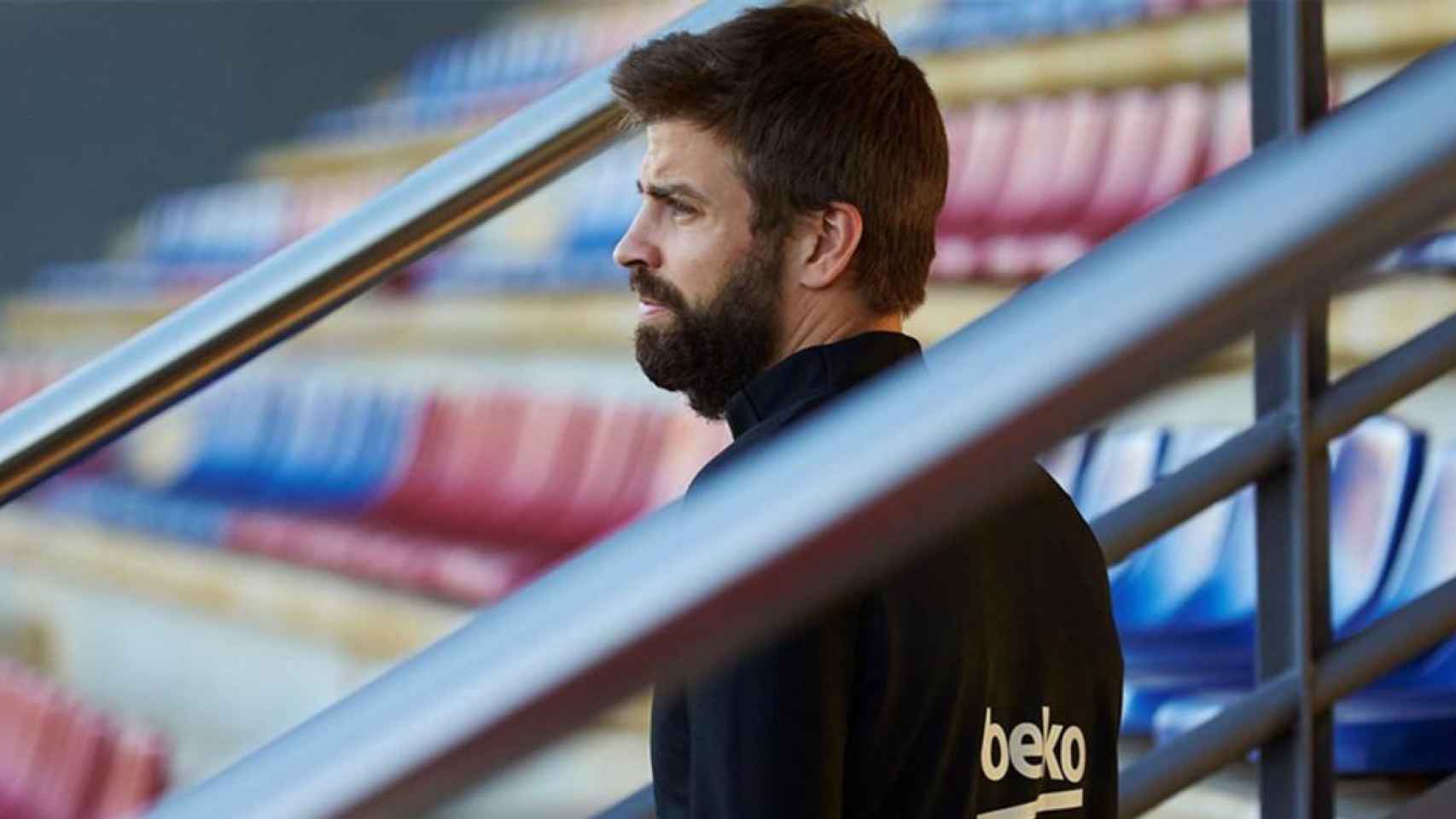 Gerard Piqué, antes de un entrenamiento con el Barça en la Ciutat Esportiva