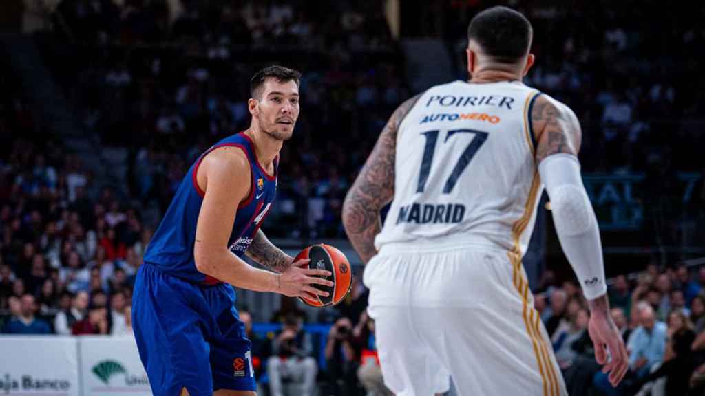 Willy Hernangómez, en la visita del Barça de basket al WiZink Center