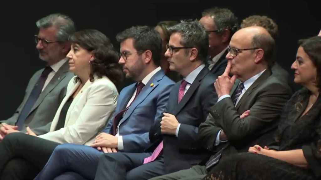 Félix Bolaños y Pere Aragonès, en la Nit de l'Empresa de Cecot en Sant Cugat del Vallès