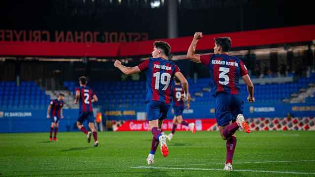 Pau Víctor marca el gol del empate ante el Osasuna Promesas
