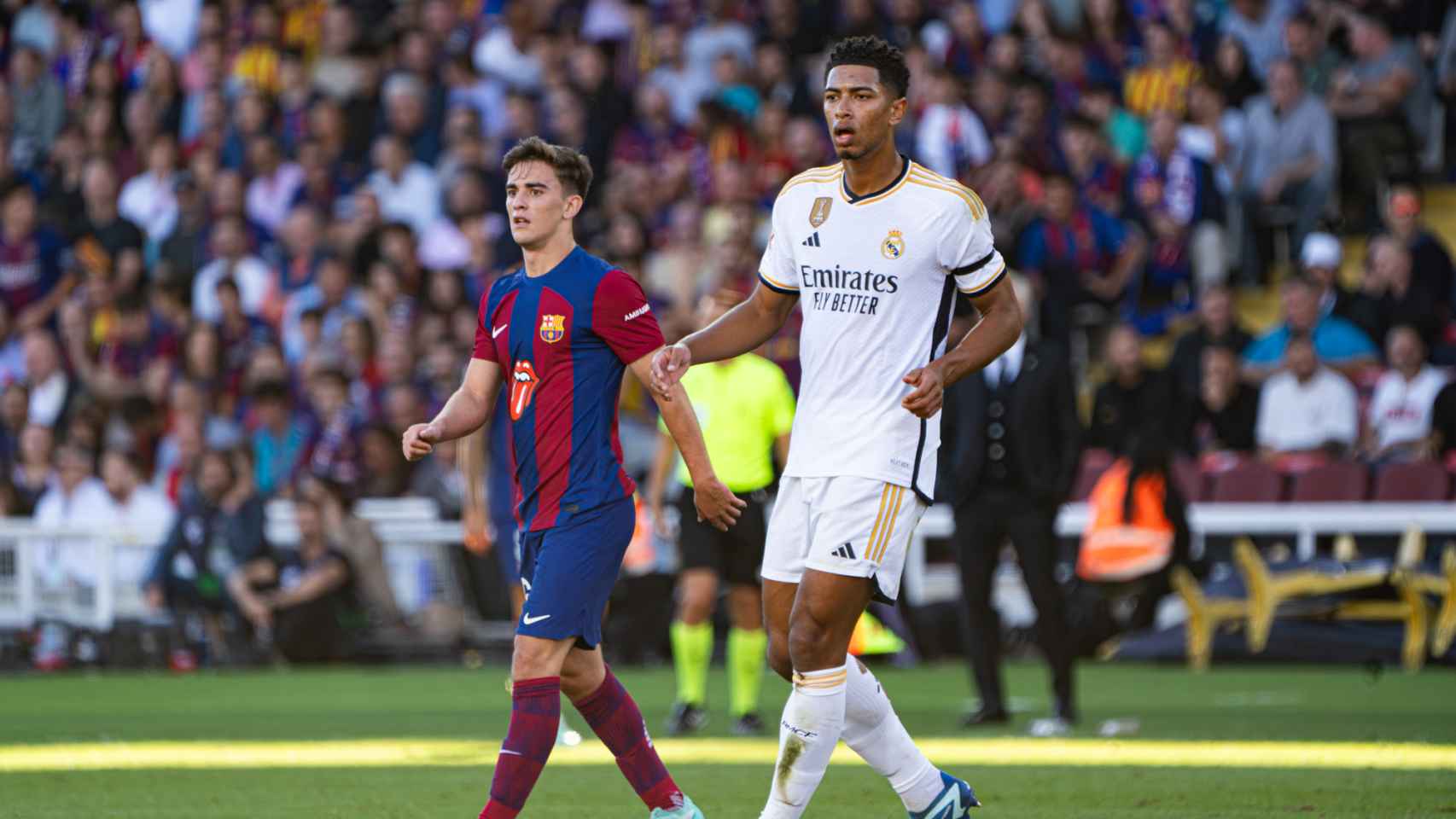 Pablo Gavi y Bellingham en el clásico Barça - Real Madrid