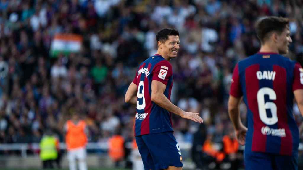 Lewandowski en el clásico Barça - Real Madrid