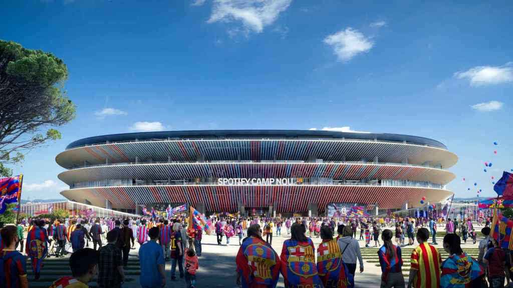 Proyección de cómo será el nuevo Camp Nou
