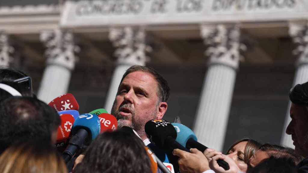 El presidente de ERC, Oriol Junqueras, ante el Congreso