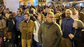 La manifestación ante el Ayuntamiento de Igualada ayer