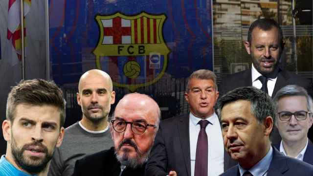 Piqué, Guardiola, Roures, Laporta, Bartomeu, Rosell, Font, los personajes que definirán el futuro del Barça