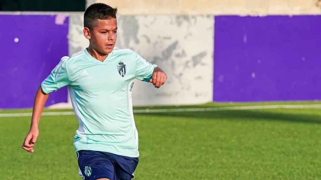 Guilherme Ruck, canterano del Real Valladolid, en un entrenamiento