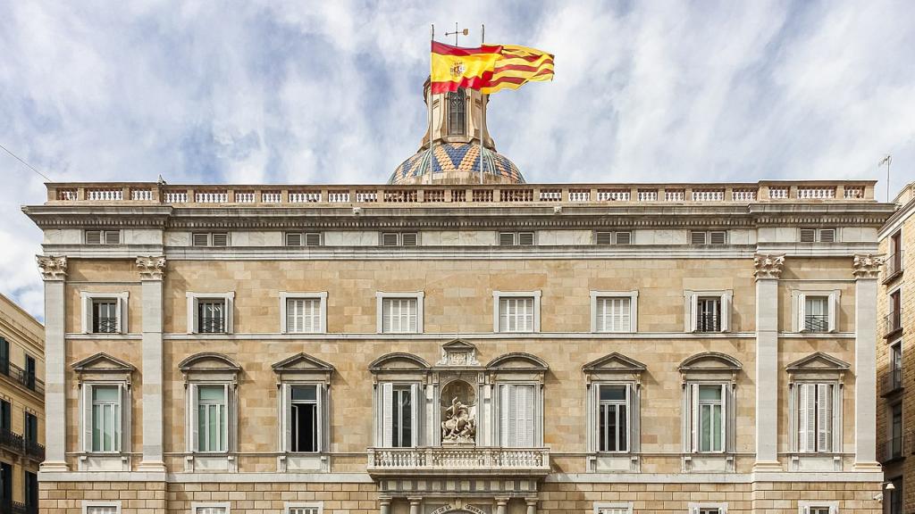 Fachada de la Generalitat de Cataluña, en la plaza Sant Jaume de Barcelona