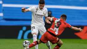 Fede Valverde, en una acción contra el Rayo Vallecano