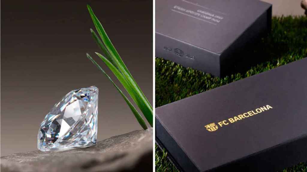 Un ejemplo de los diamantes del Camp Nou que vende el FC Barcelona