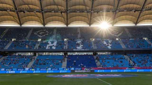 Imagen del estadio del Hamburgo, sede del Shakhtar-Barça