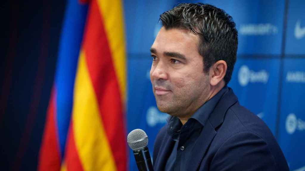 Deco, en su presentación con el FC Barcelona