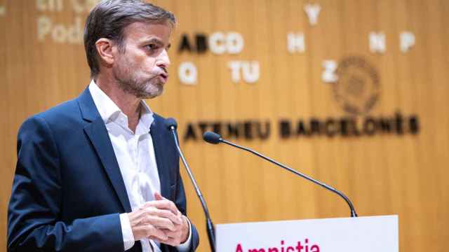 El exdiputado de En Comú Podem Jaume Asens interviene durante el acto de Sumar-Comuns