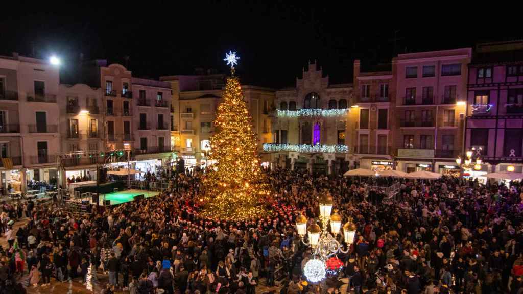 Árbol y luces de Navidad de Reus