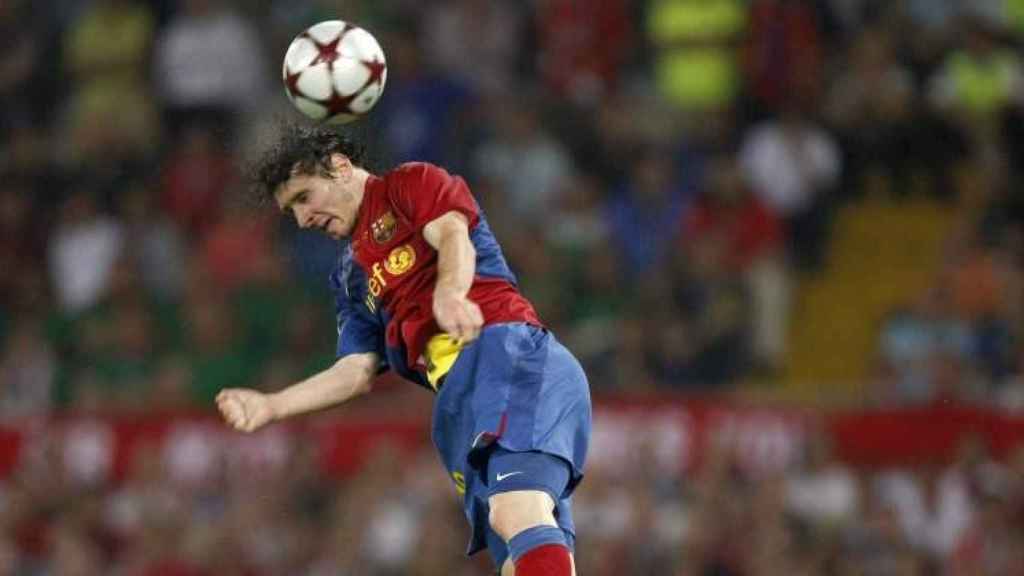 Messi marca al Manchester United en Roma