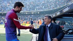 Gerard Piqué y Joan Laporta, juntos en una imagen de archivo