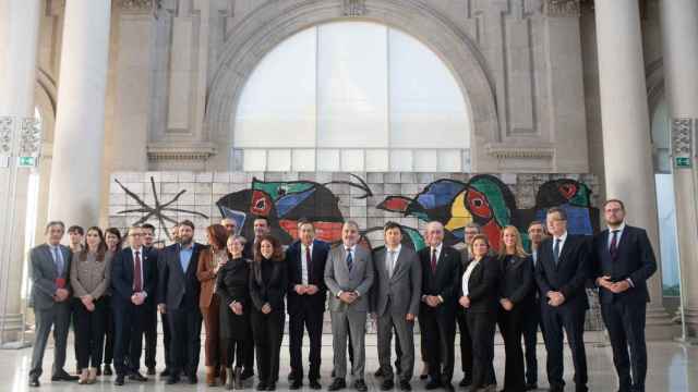 Foto de los asistentes a la presentación de la declaración de ciudades de la Cumbre de Alcaldes Europeos, en el Smart City Expo