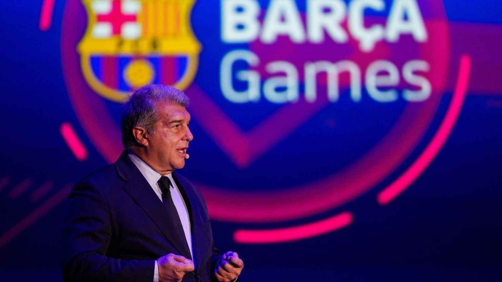 Laporta, en la presentación de Barça Games, la nueva plataforma digital del club