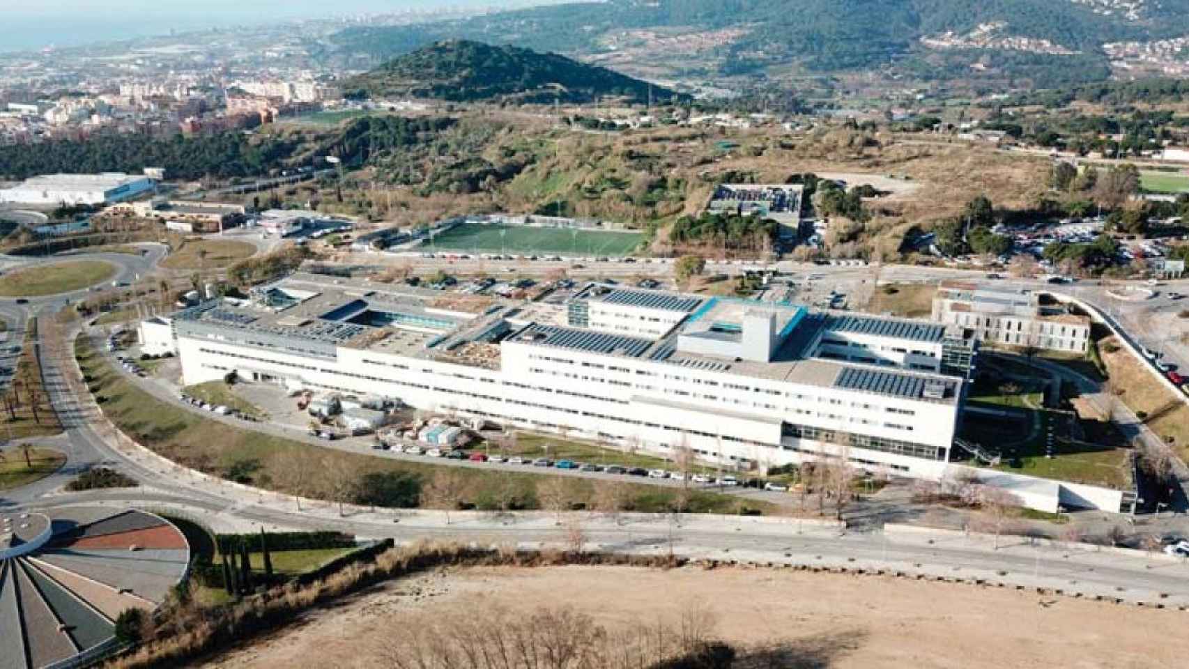 Imagen aérea del Hospital de Mataró