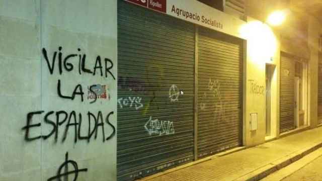 Ataque a la sede del PSC en Ripollet tras el pacto de la amnistía