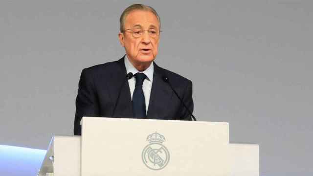 Florentino Pérez, durante la asamblea del Real Madrid