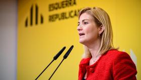 La portavoz de ERC, Raquel Sans, en rueda de prensa.