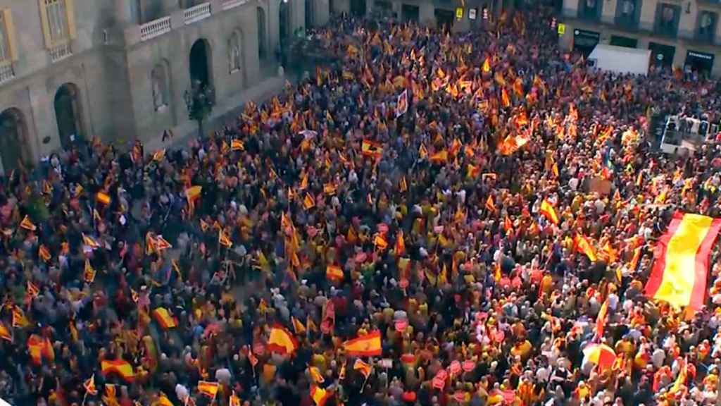 La manifestación contra la amnistía en Barcelona