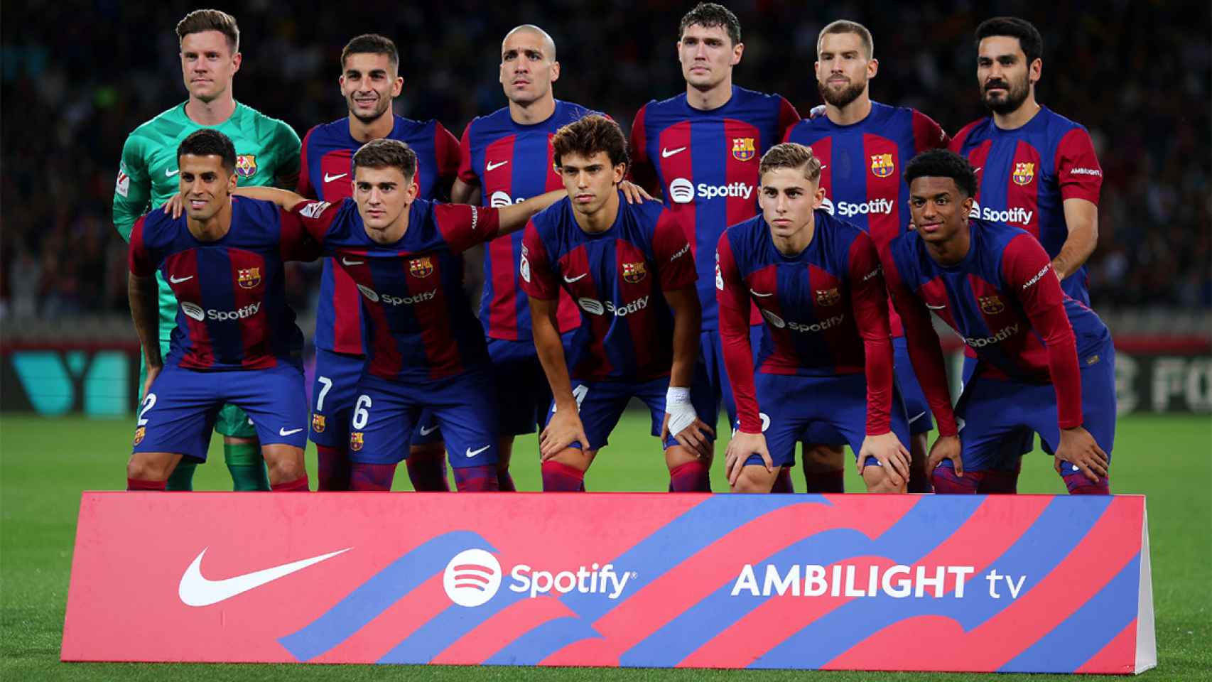 La alineación del Barça en un partido de la presente temporada