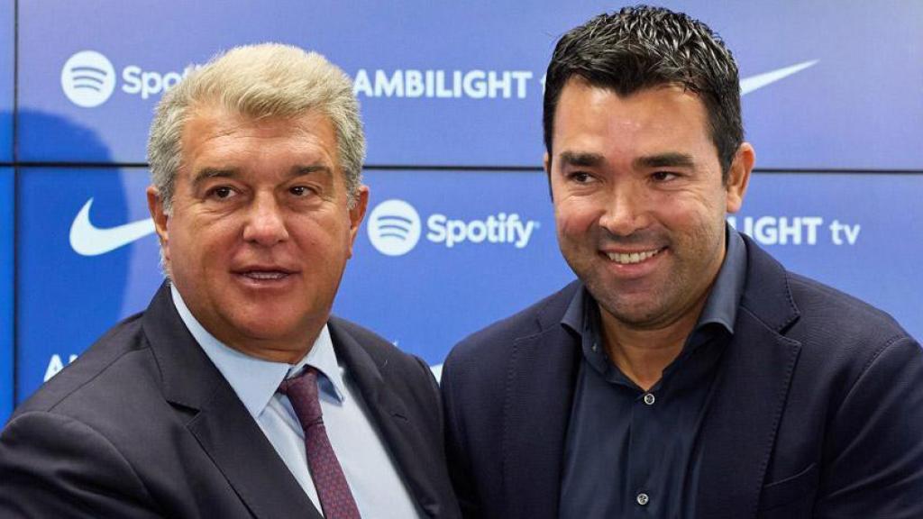 Deco y Laporta, en una imagen de archivo durante un acto