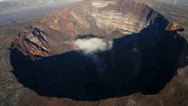 Cráter de un volcán