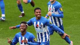 Ansu Fati festeja una victoria del Brighton en la Premier League