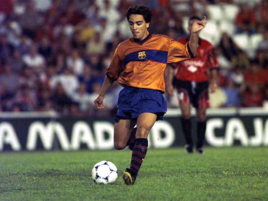 Debut de Xavi Hernández como jugador del Barça en el campo del Mallorca