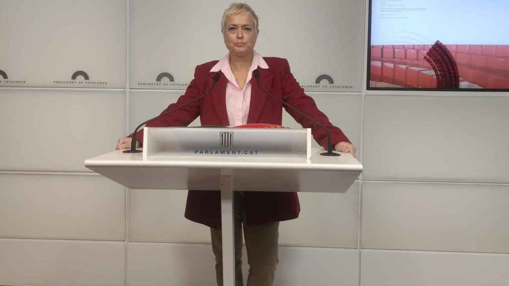 La diputada de Cs en el Parlament Anna Grau en rueda de prensa