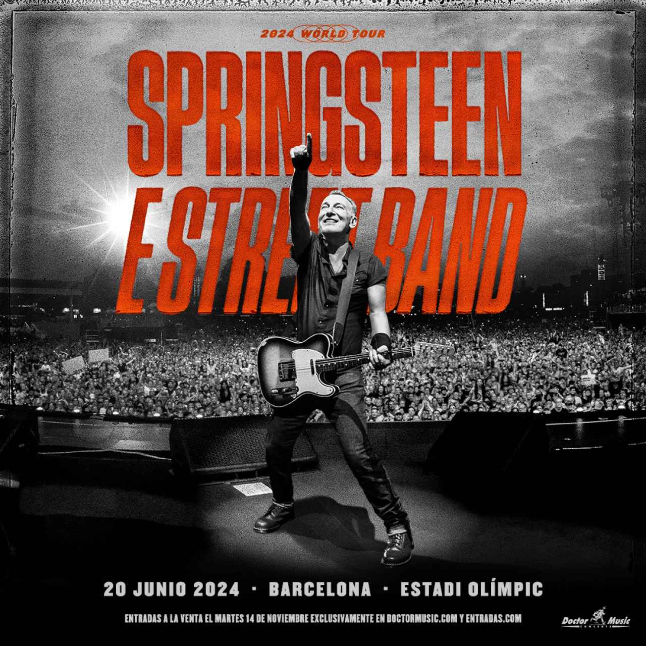 Cartel de la gira de Bruce Springsteen de 2024