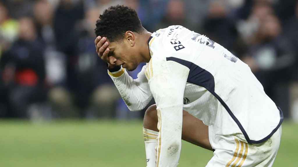 Jude Bellingham, durante un partido con el Real Madrid esta temporada