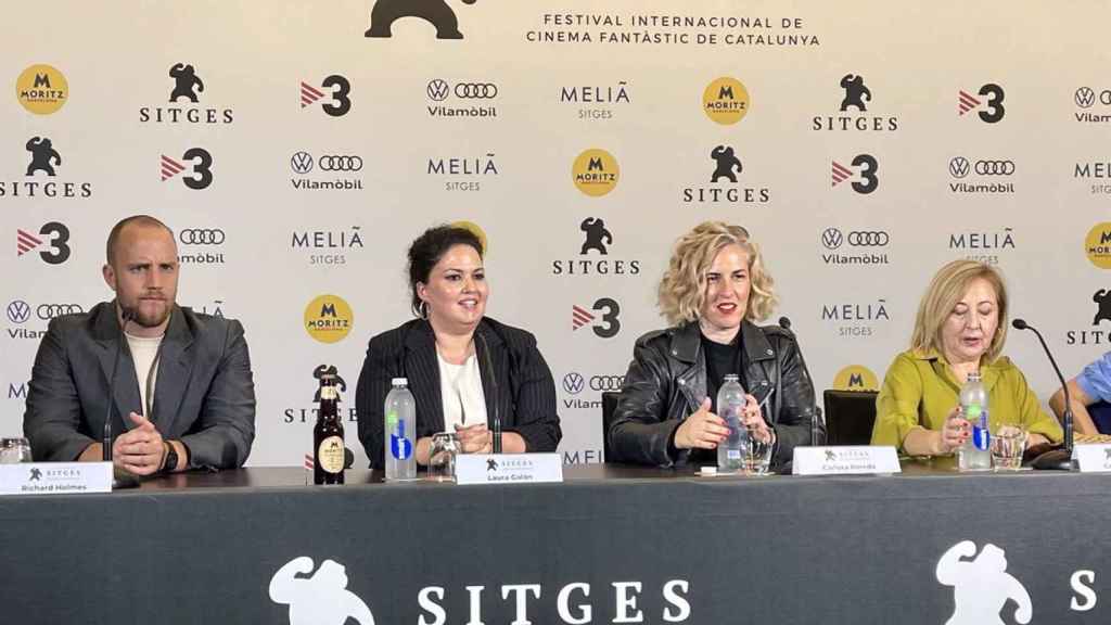 El equipo de 'Cerdita' en Sitges