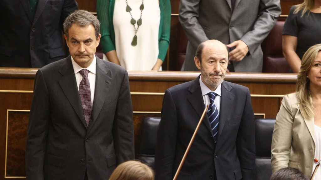 José Luis Rodríguez Zapatero y Alfredo Pérez Rubalcaba