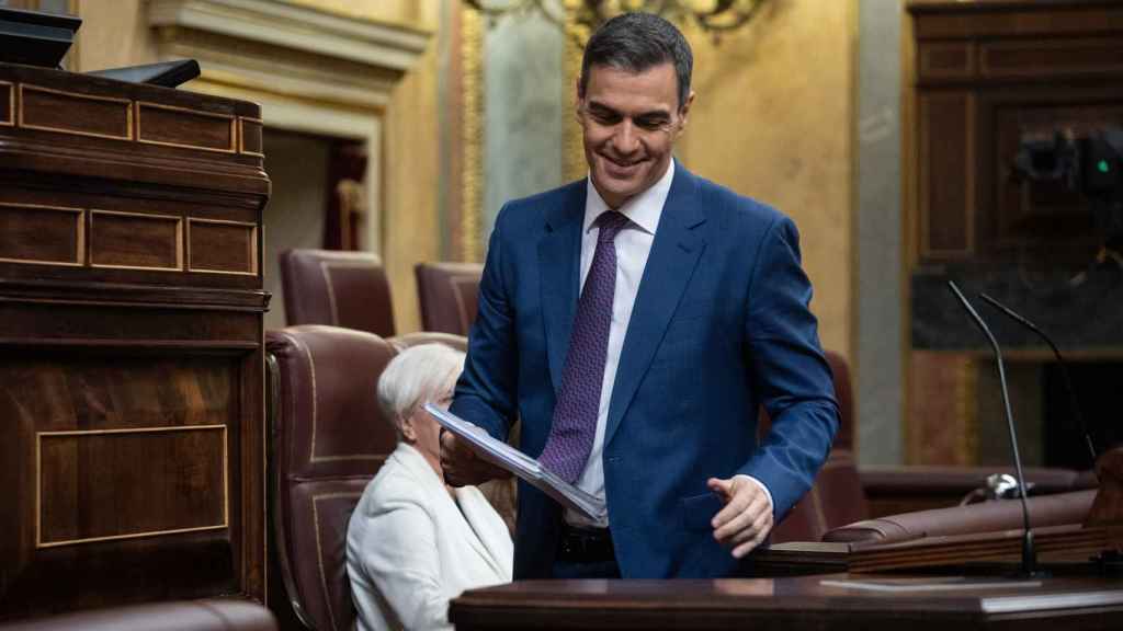 El presidente del Gobierno, Pedro Sánchez, en el Congreso de los Diputados