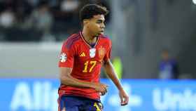 Lamine Yamal, durante el partido con España frente a Chipre